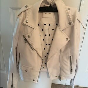 Blank NYC Light Cream Leather Jacket